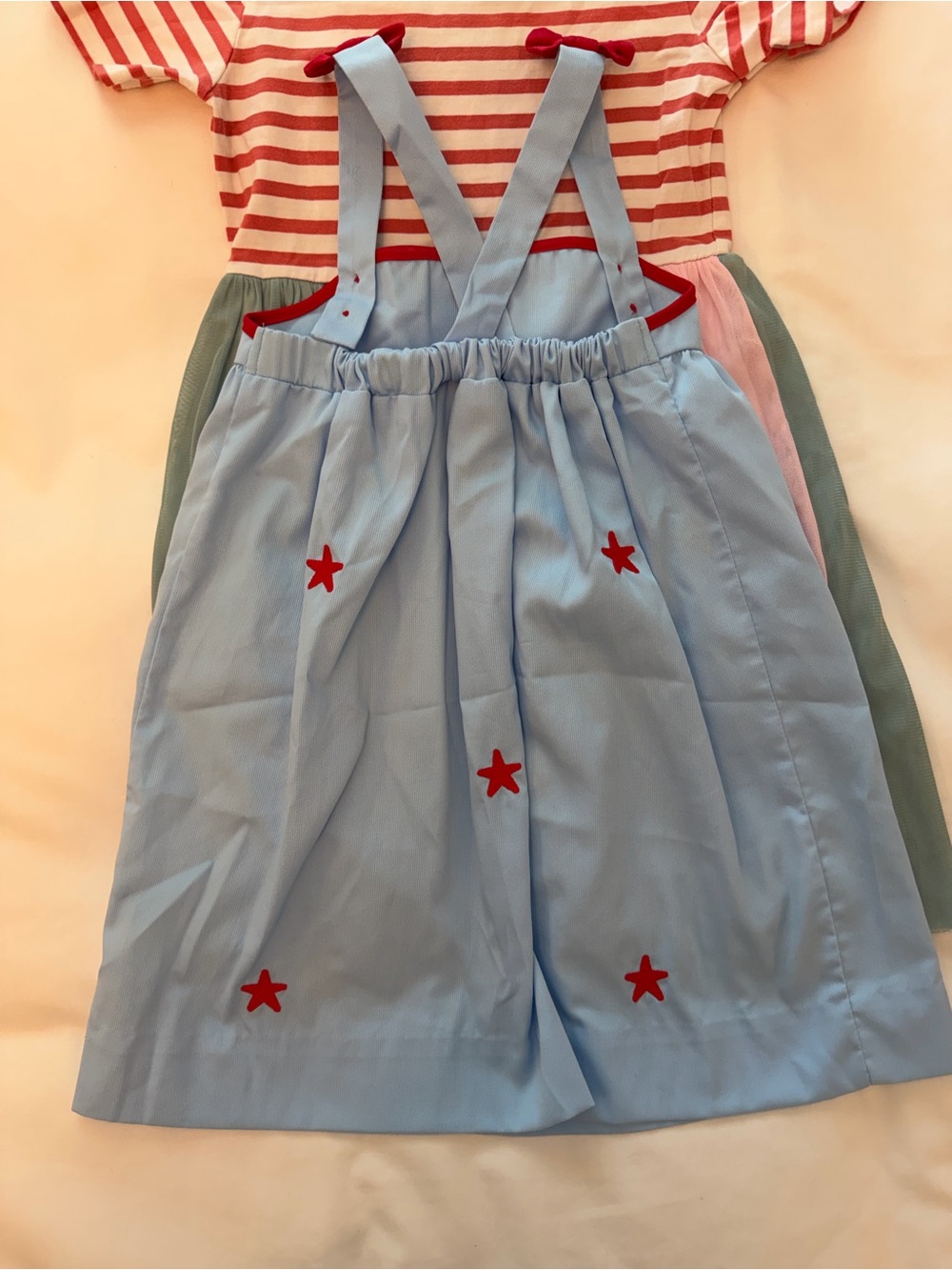 4th of July Dress + Rainbow Tulle Dressed 6-7y - Picture 2 of 6